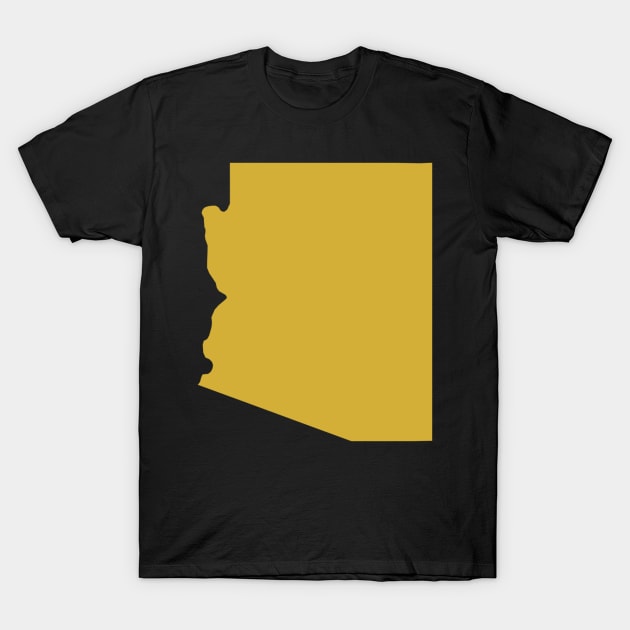 Arizona state map for arizonians T-Shirt by Wordandart